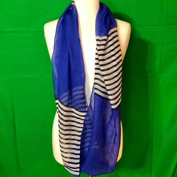 Target Accessories - Purple, Black, White Stripe/Solid Infinity Scarf